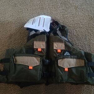 Ozark Trail Men's Olive and Tan Outdoor Vest